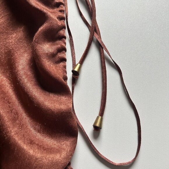 Free People Hattie Silky Tunic Women's Sexy Brown Dress New OB1358877 Medium - Picture 9 of 12